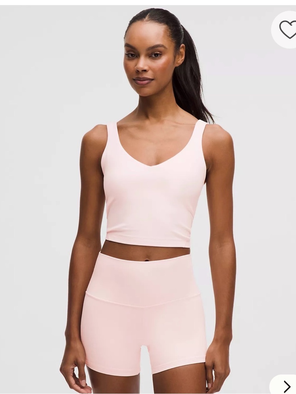Lululemon Align Crop Tank Top Soft Pink Size 6 EUC